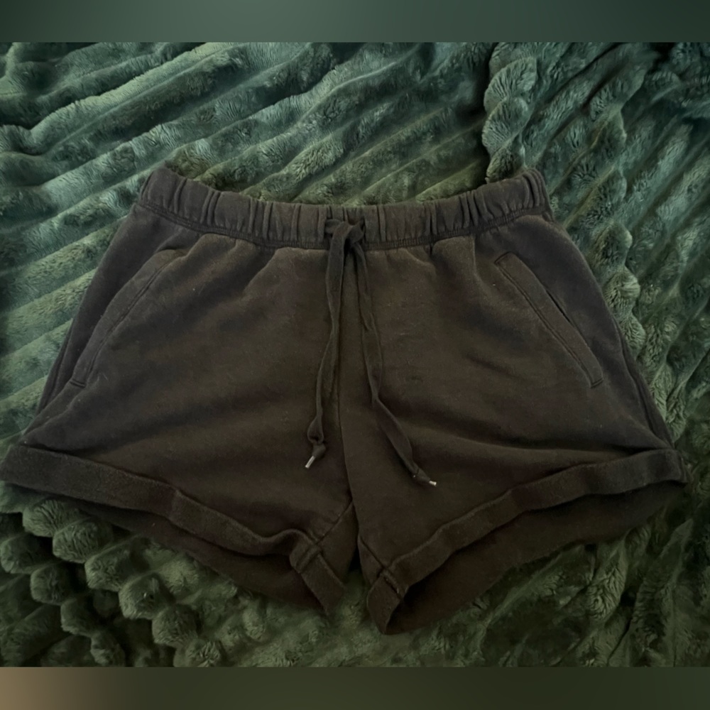 PINK black dad shorts with pockets